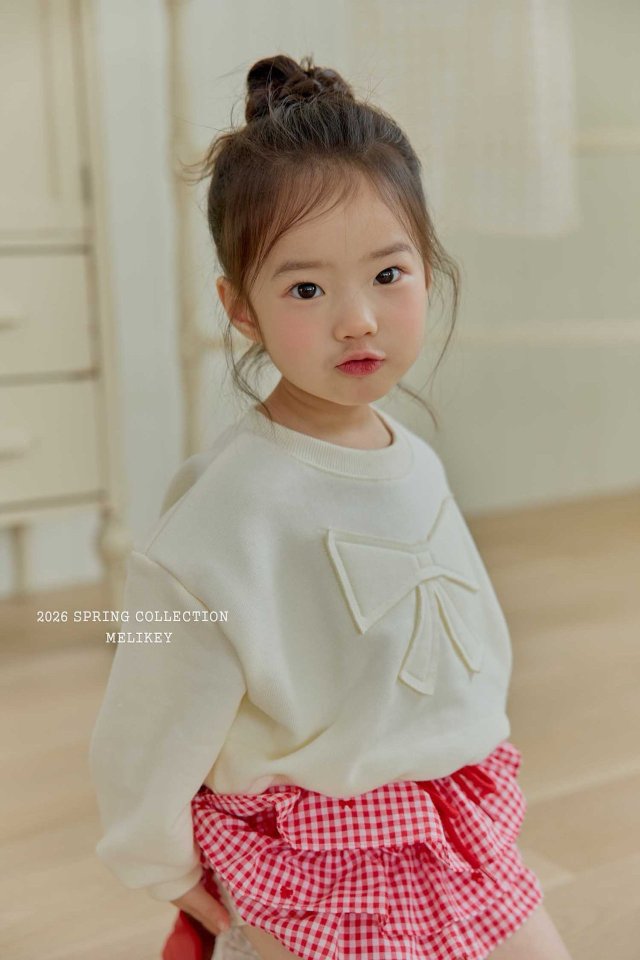 Melikey - Korean Children Fashion - #childofig - Butterfly Ribbon Sweatshirt - 8
