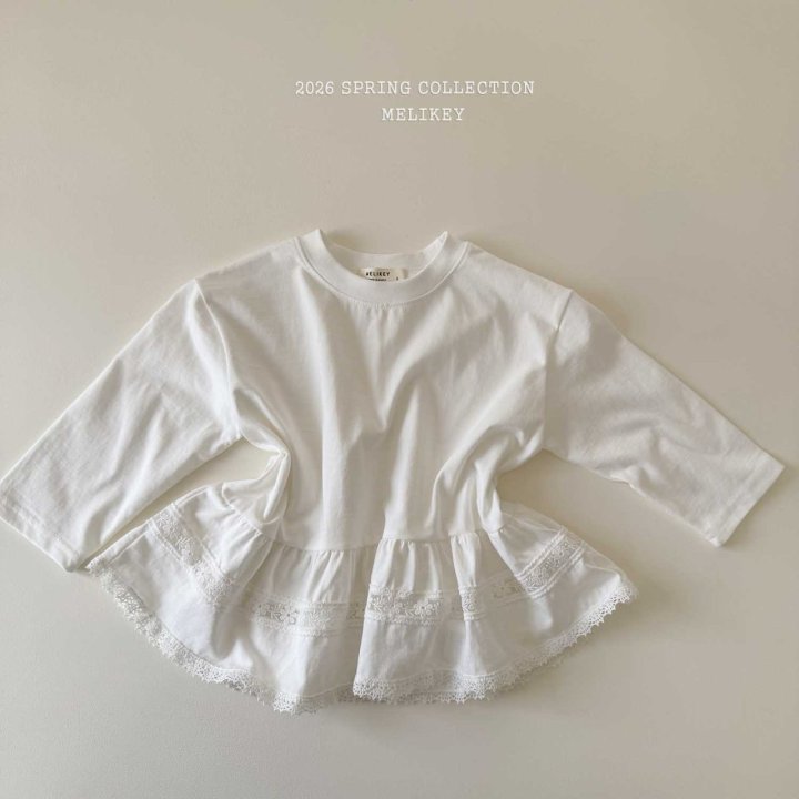 Melikey - Korean Children Fashion - #childofig - Ria Lace Frill Tee - 6