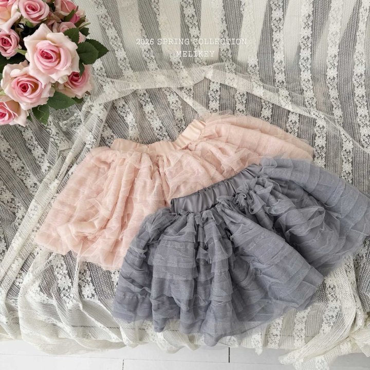Melikey - Korean Children Fashion - #childofig - Flared Tulle Skirt