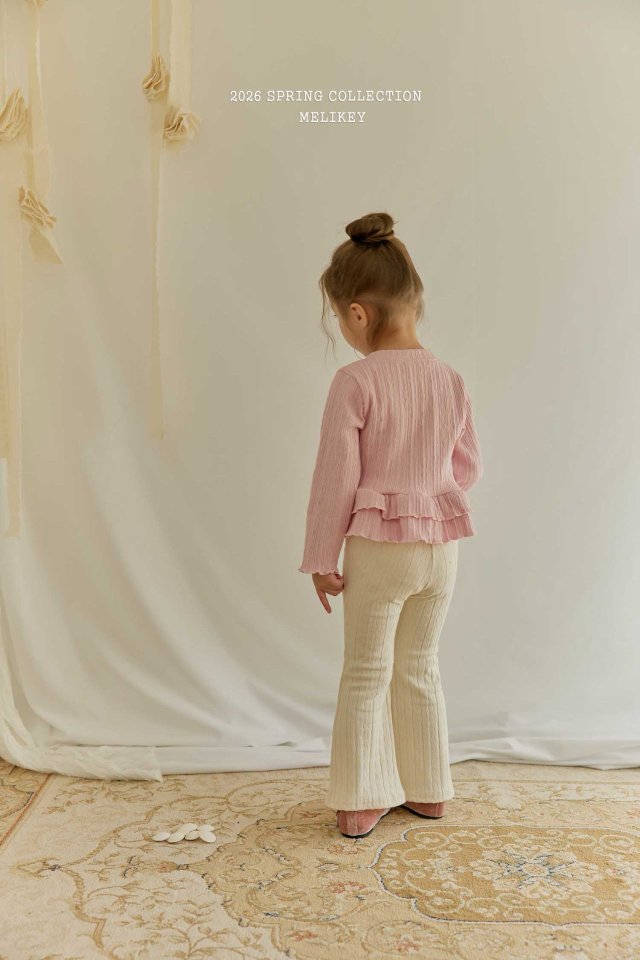 Melikey - Korean Children Fashion - #childofig - Chain Jacquard Bootcut Pants - 10