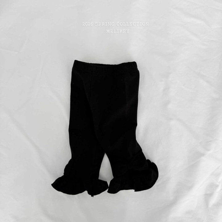 Melikey - Korean Children Fashion - #childofig - Ribbon Frill Cropped Leggings - 6