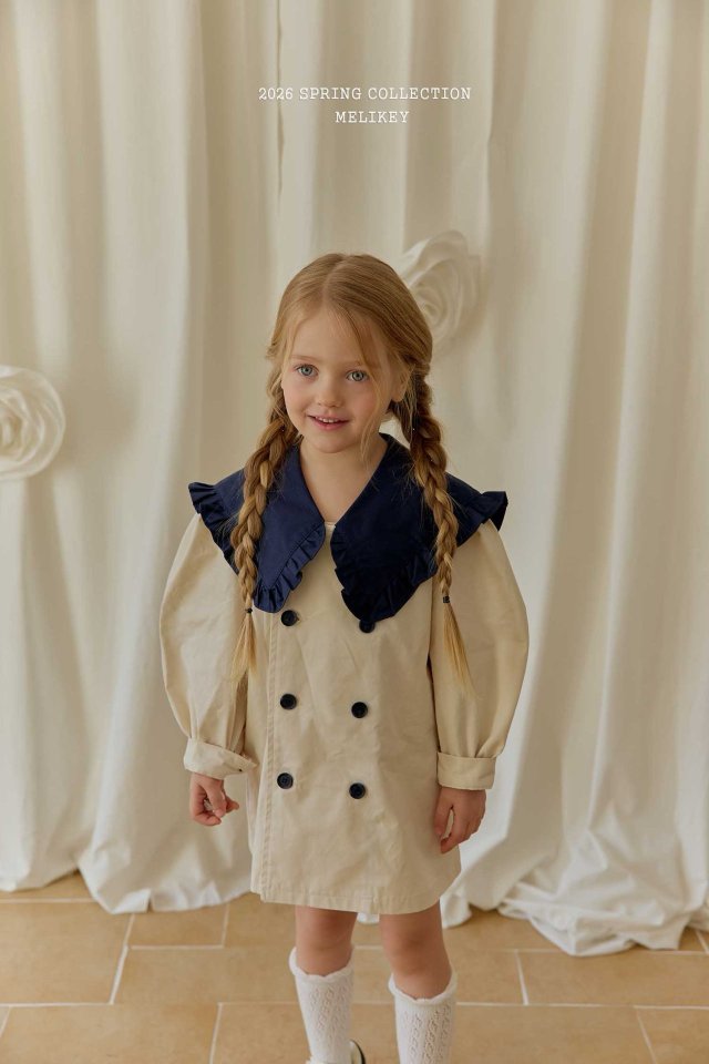 Melikey - Korean Children Fashion - #childrensboutique - Color Block Sailor Double One-piece - 9