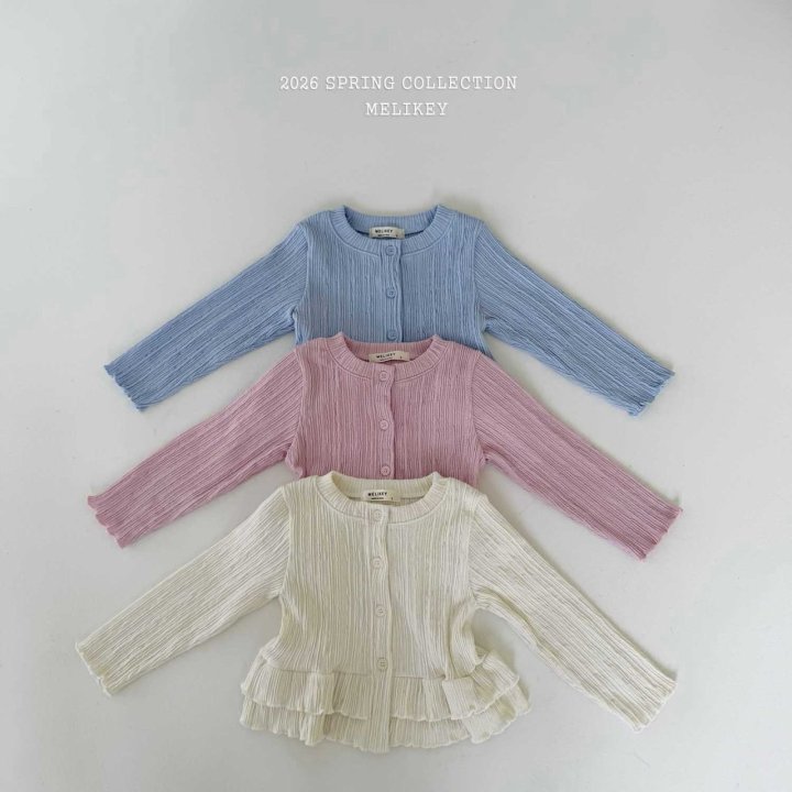 Melikey - Korean Children Fashion - #childrensboutique - Tutu Frill Cardigan