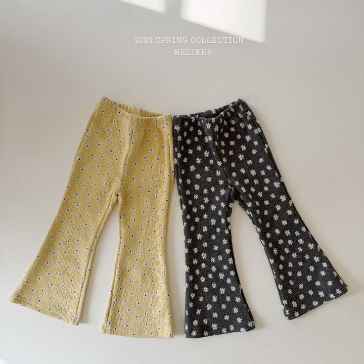 Melikey - Korean Children Fashion - #childofig - Spring Daisy Bootcut Pants - 4