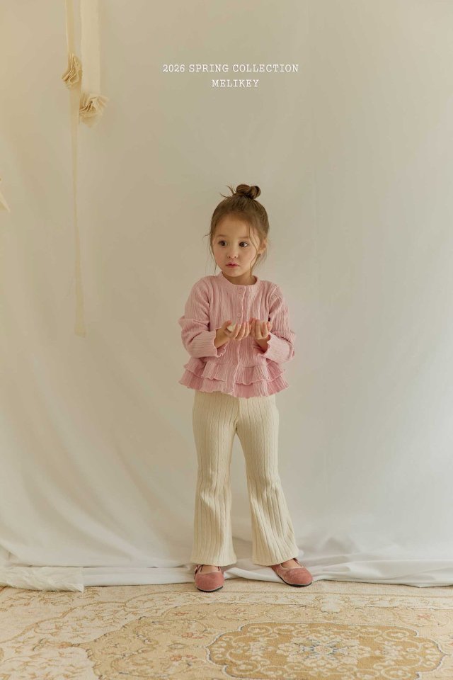 Melikey - Korean Children Fashion - #childrensboutique - Chain Jacquard Bootcut Pants - 11