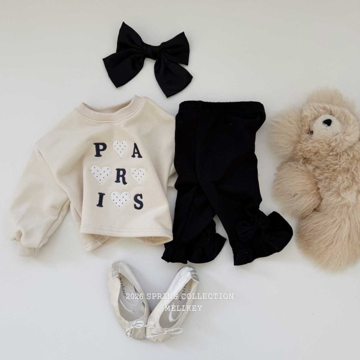 Melikey - Korean Children Fashion - #childrensboutique - Ribbon Frill Cropped Leggings - 7