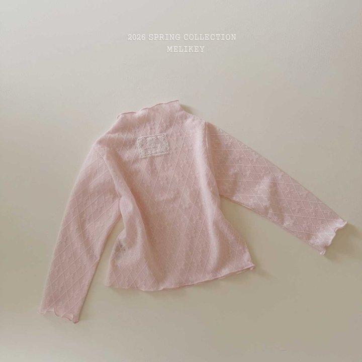 Melikey - Korean Children Fashion - #childofig - Ribbon Mesh Tee - 4
