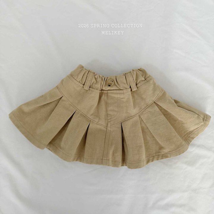 Melikey - Korean Children Fashion - #childrensboutique - Lotte Pleated Skirt (Beige) - 2