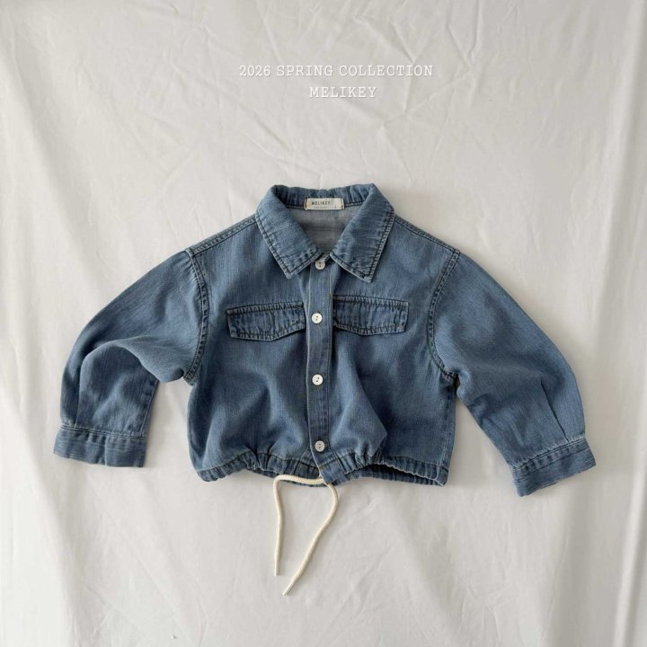 Melikey - Korean Children Fashion - #childrensboutique - Hooded Denim Shirt