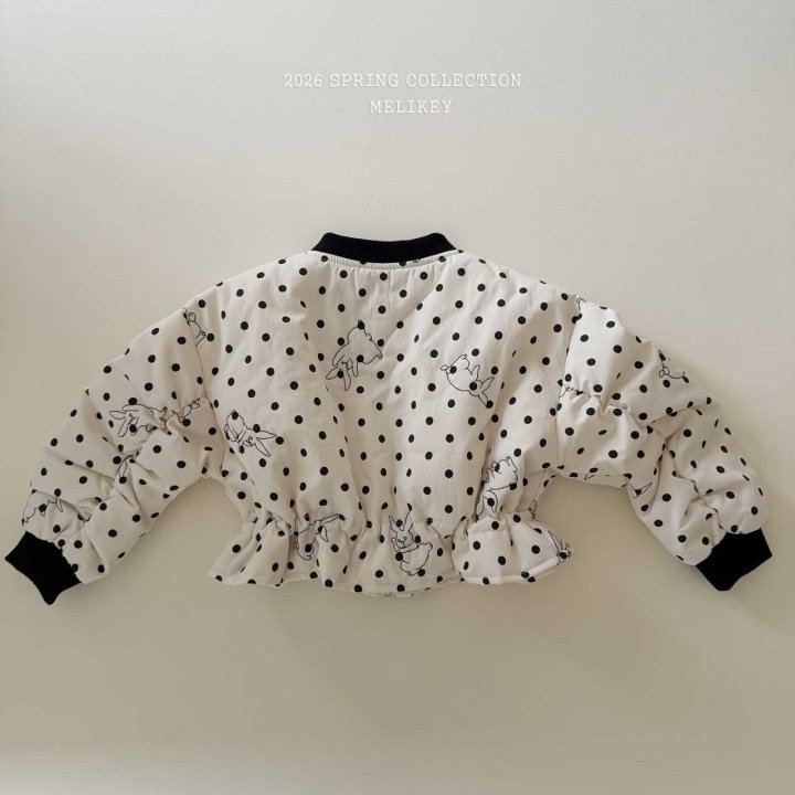 Melikey - Korean Children Fashion - #childrensboutique - Rabbit Shirred Bomber Jacket - 4