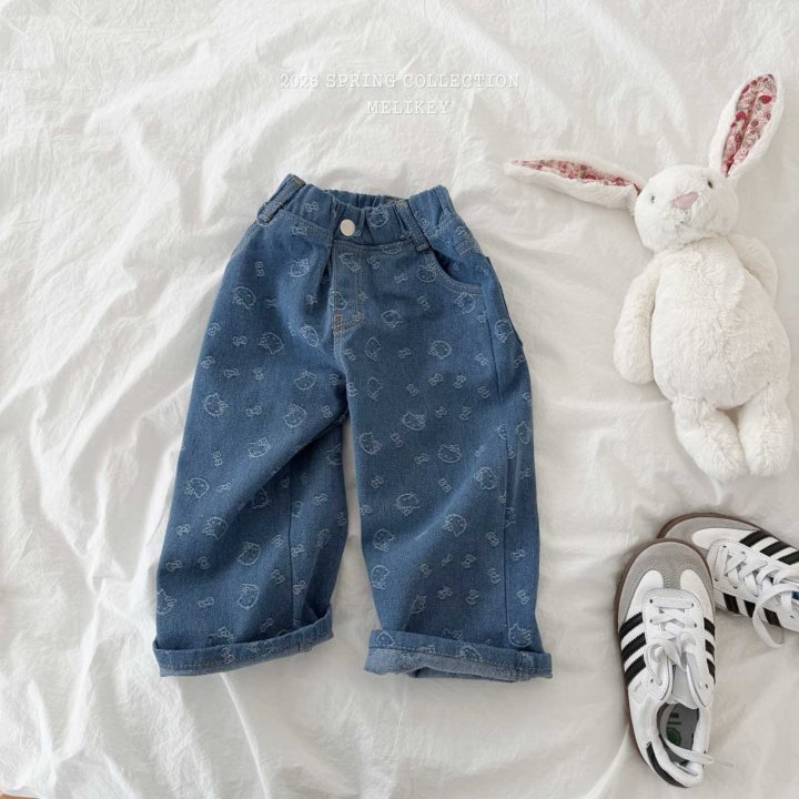 Melikey - Korean Children Fashion - #designkidswear - Kitsch Denim Pants