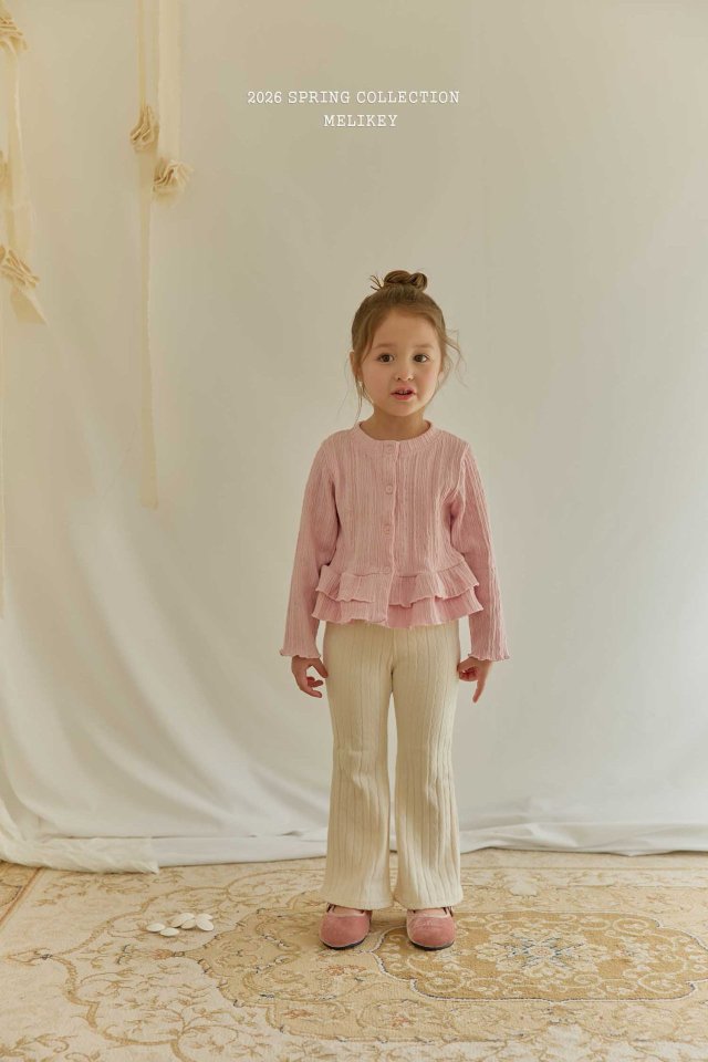 Melikey - Korean Children Fashion - #designkidswear - Chain Jacquard Bootcut Pants - 12