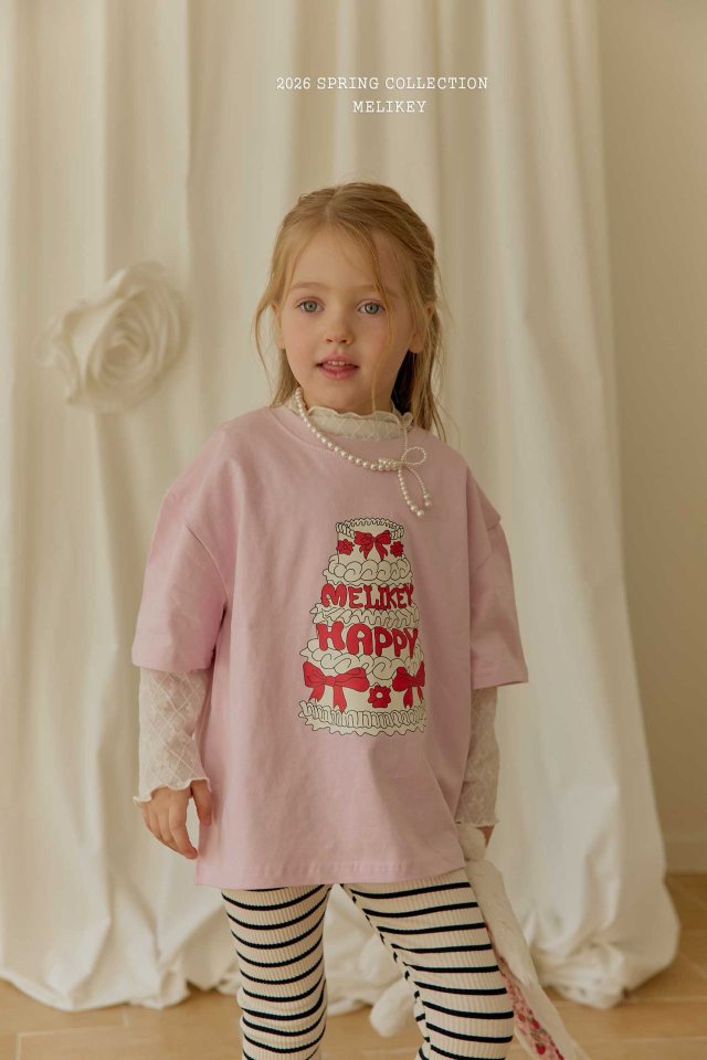 Melikey - Korean Children Fashion - #discoveringself - Cake Short Sleeve Tee - 8