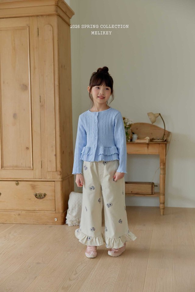Melikey - Korean Children Fashion - #discoveringself - Floral Embroidered Pants - 10