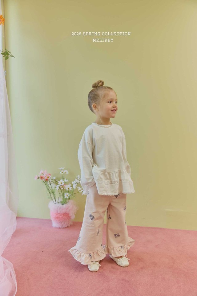 Melikey - Korean Children Fashion - #discoveringself - Ria Lace Frill Tee - 9
