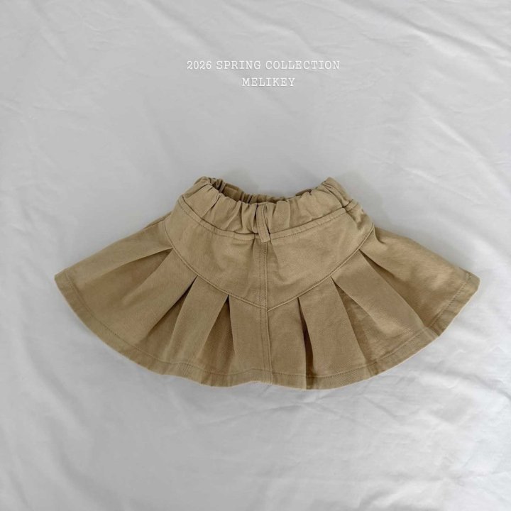 Melikey - Korean Children Fashion - #designkidswear - Lotte Pleated Skirt (Beige) - 4