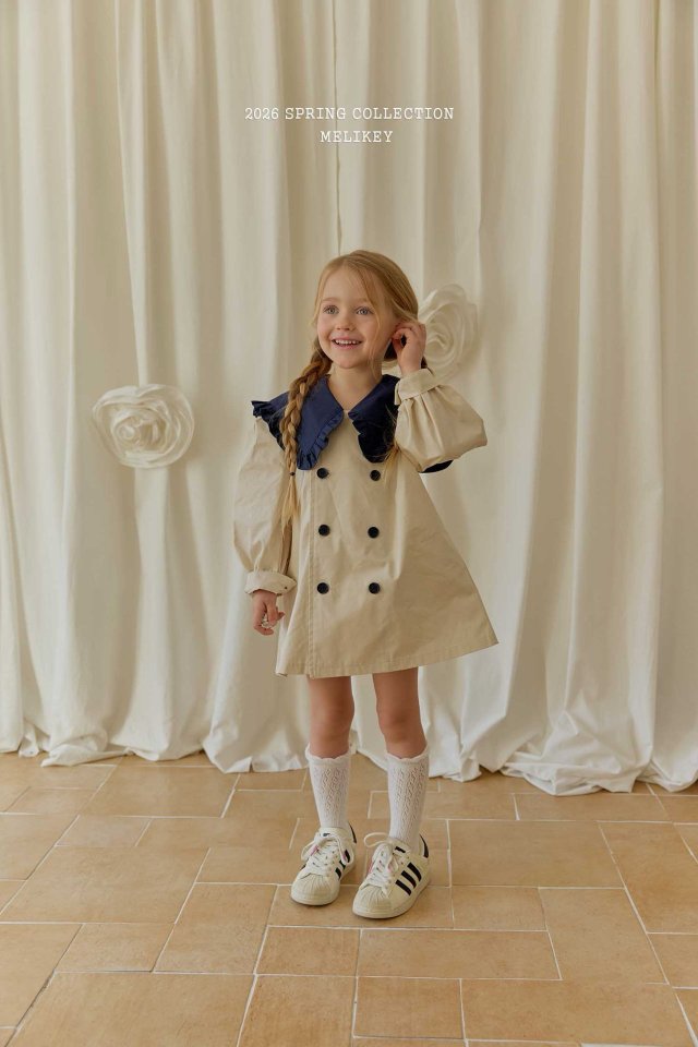 Melikey - Korean Children Fashion - #fashionkids - Color Block Sailor Double One-piece - 12