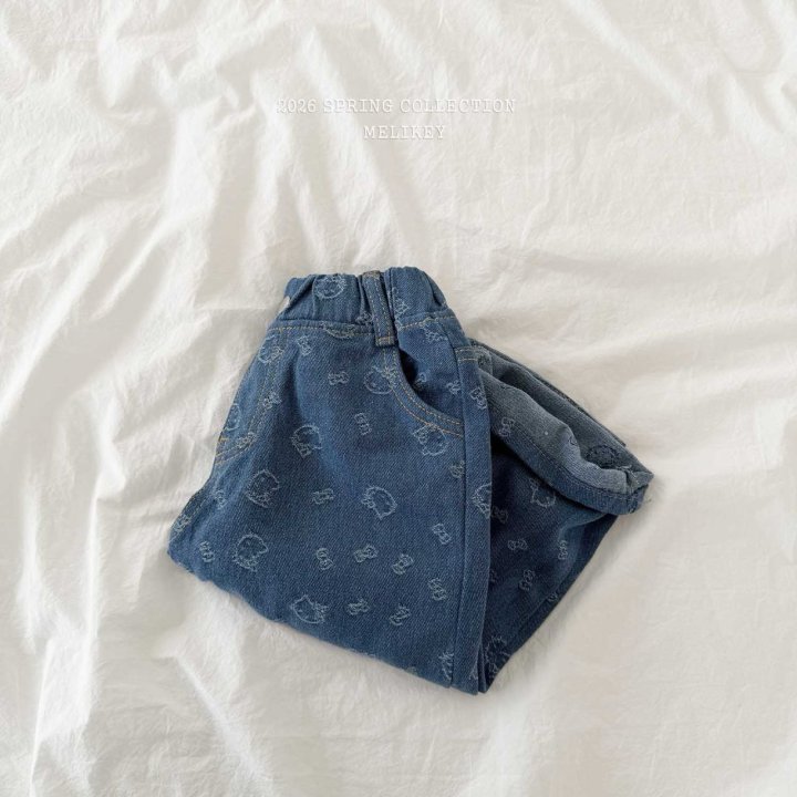 Melikey - Korean Children Fashion - #fashionkids - Kitsch Denim Pants - 3