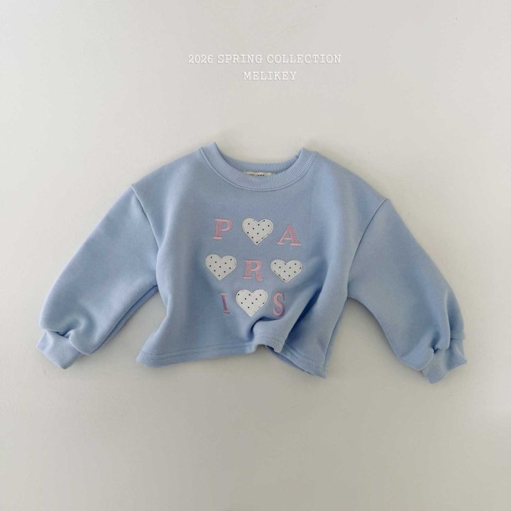 Melikey - Korean Children Fashion - #discoveringself - Paris Heart Sweatshirt - 4