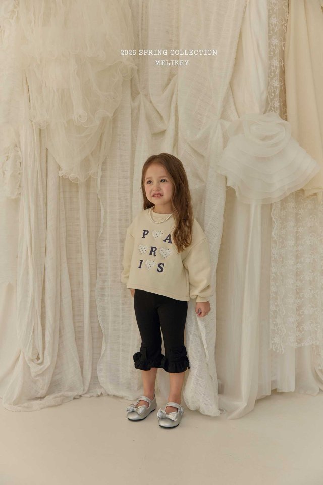 Melikey - Korean Children Fashion - #fashionkids - Ribbon Frill Cropped Leggings - 10