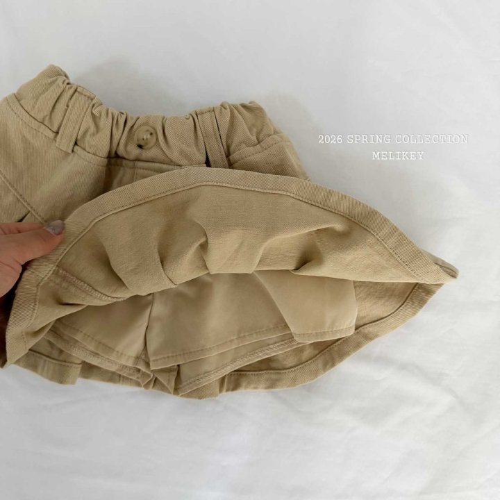 Melikey - Korean Children Fashion - #fashionkids - Lotte Pleated Skirt (Beige) - 5