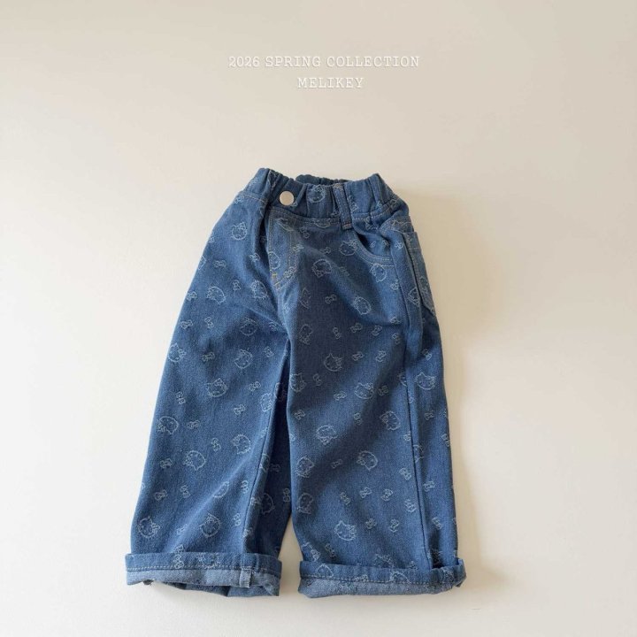 Melikey - Korean Children Fashion - #fashionkids - Kitsch Denim Pants - 4