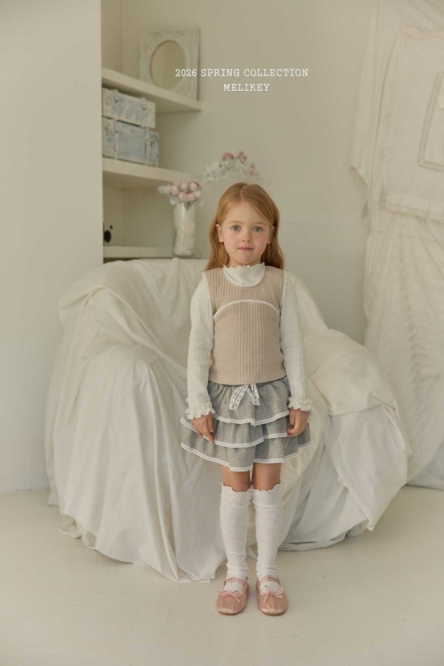 Melikey - Korean Children Fashion - #kidsshorts - Lucy Frill Tee - 10