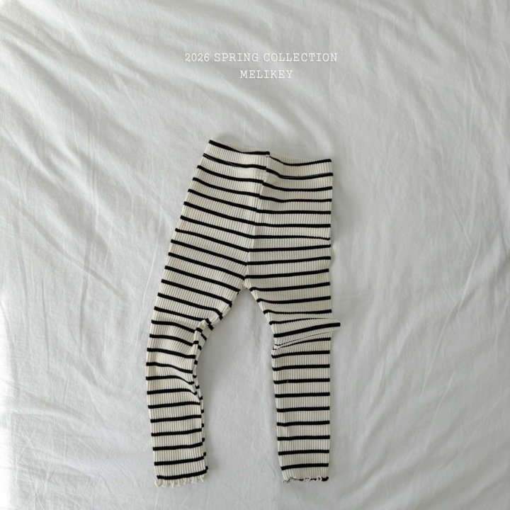 Melikey - Korean Children Fashion - #kidsshorts - Poppy Stripe Leggings - 3