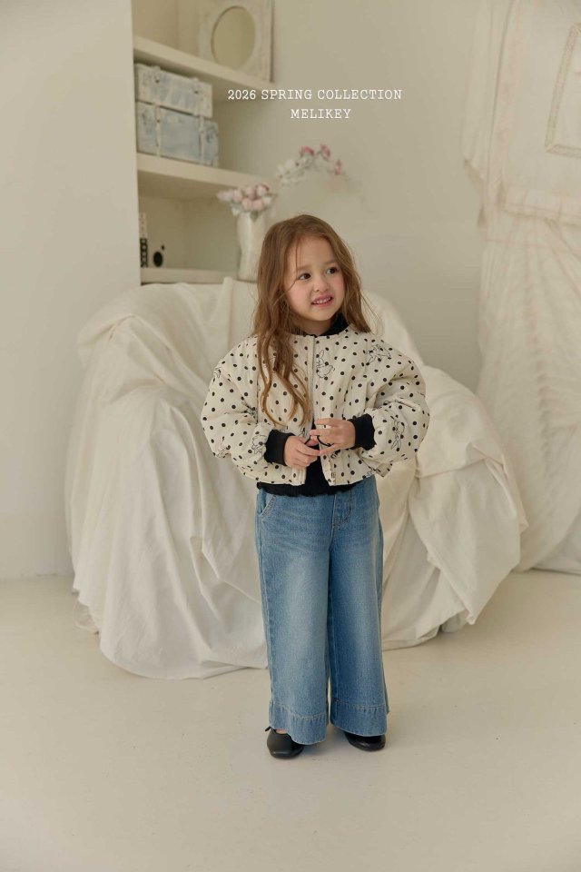 Melikey - Korean Children Fashion - #kidsstore - Rabbit Shirred Bomber Jacket - 8