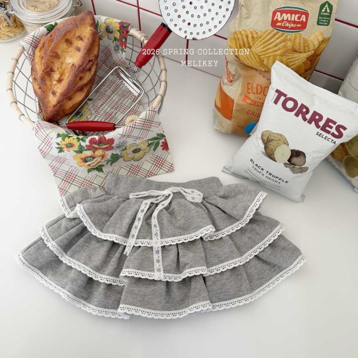 Melikey - Korean Children Fashion - #kidsstore - Ellie Lace Tiered Skirt