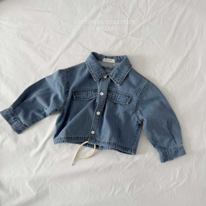 Melikey - Korean Children Fashion - #kidsstore - Hooded Denim Shirt - 6