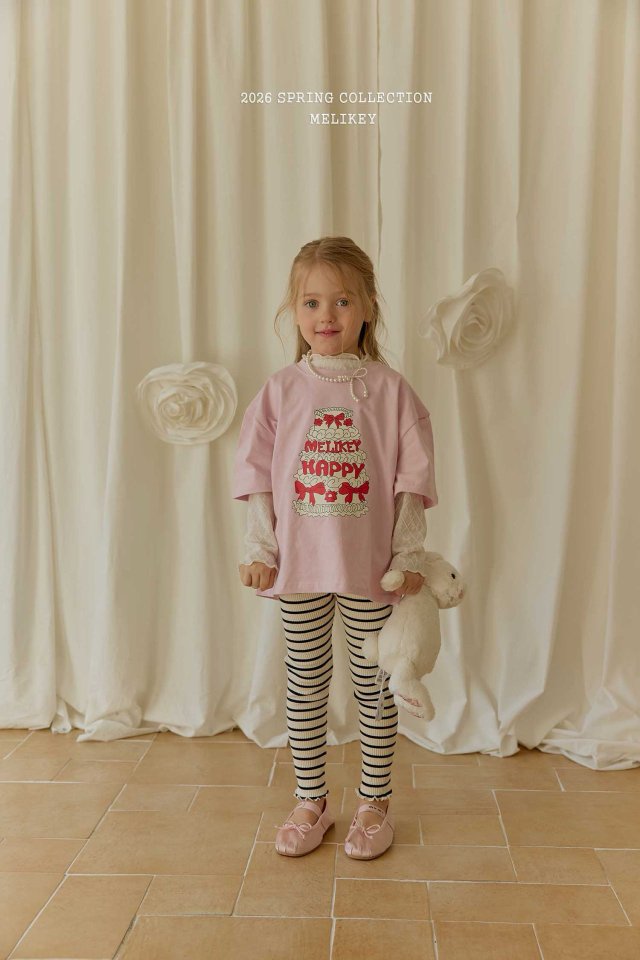 Melikey - Korean Children Fashion - #kidzfashiontrend - Cake Short Sleeve Tee - 12