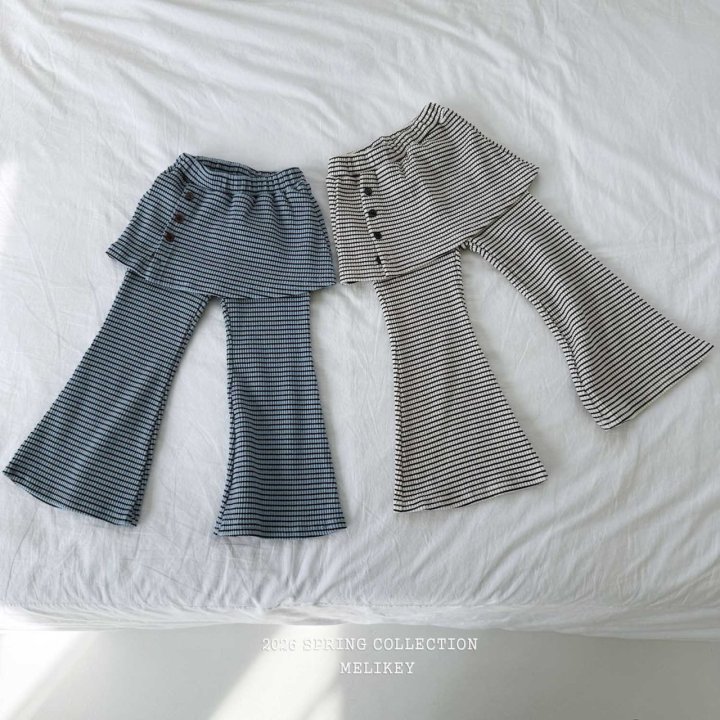 Melikey - Korean Children Fashion - #kidzfashiontrend - Wrap Bootcut Pants - 5