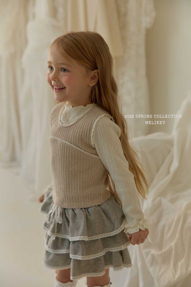 Melikey - Korean Children Fashion - #kidzfashiontrend - Lucy Frill Tee - 12