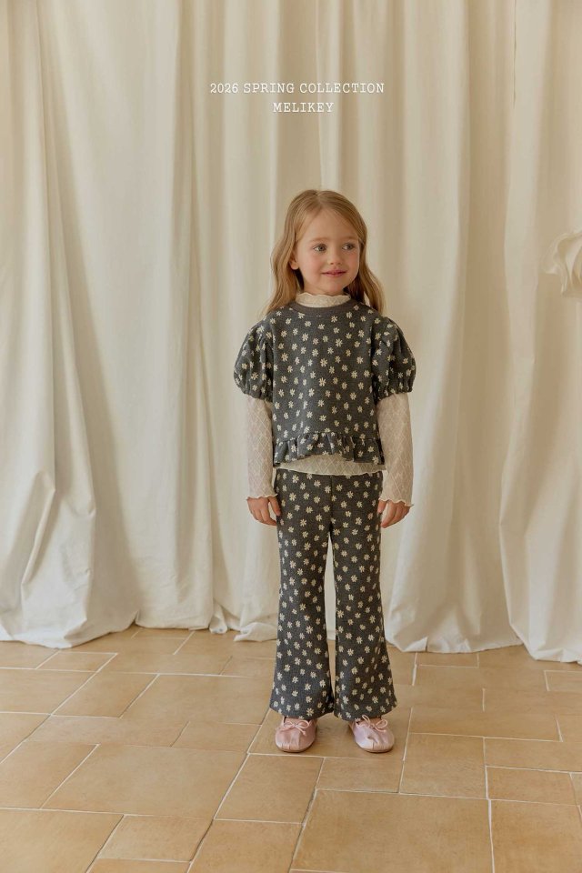 Melikey - Korean Children Fashion - #kidzfashiontrend - Spring Daisy Bootcut Pants - 10