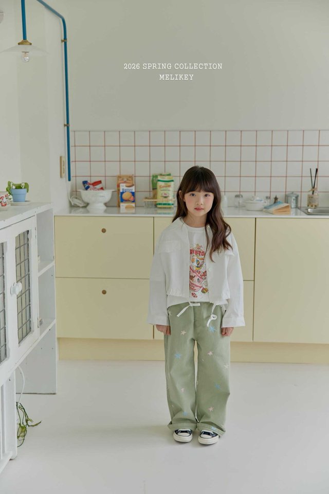Melikey - Korean Children Fashion - #kidzfashiontrend - Star Embroidered Pants - 9