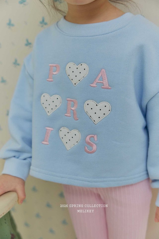 Melikey - Korean Children Fashion - #kidzfashiontrend - Paris Heart Sweatshirt - 7