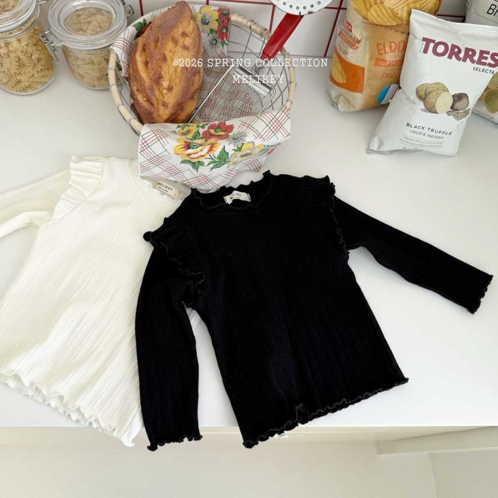 Melikey - Korean Children Fashion - #kidzfashiontrend - Frill Wing Tee