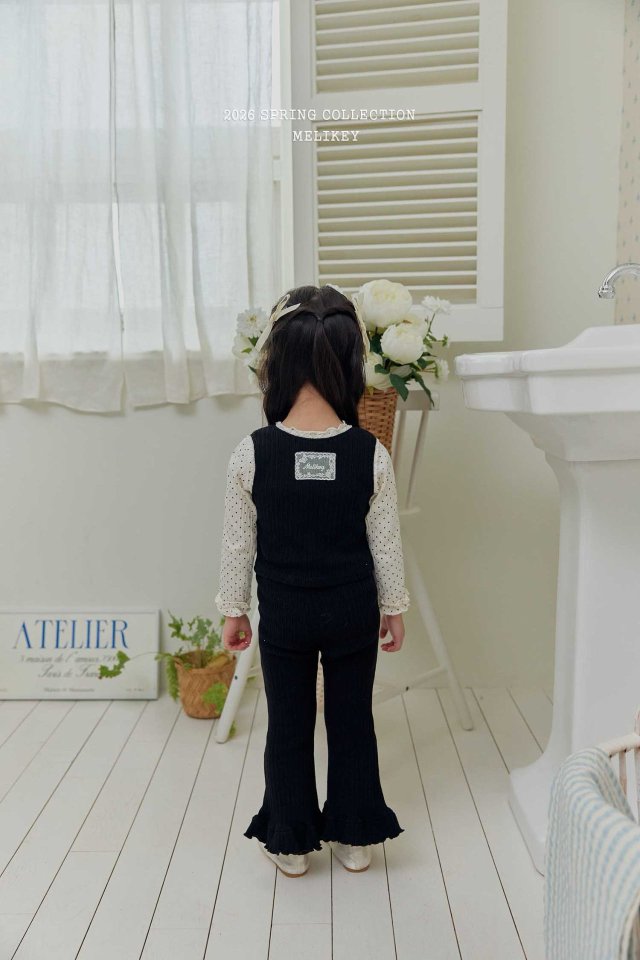 Melikey - Korean Children Fashion - #kidzfashiontrend - Ribbed Frill Bootcut Pants - 11
