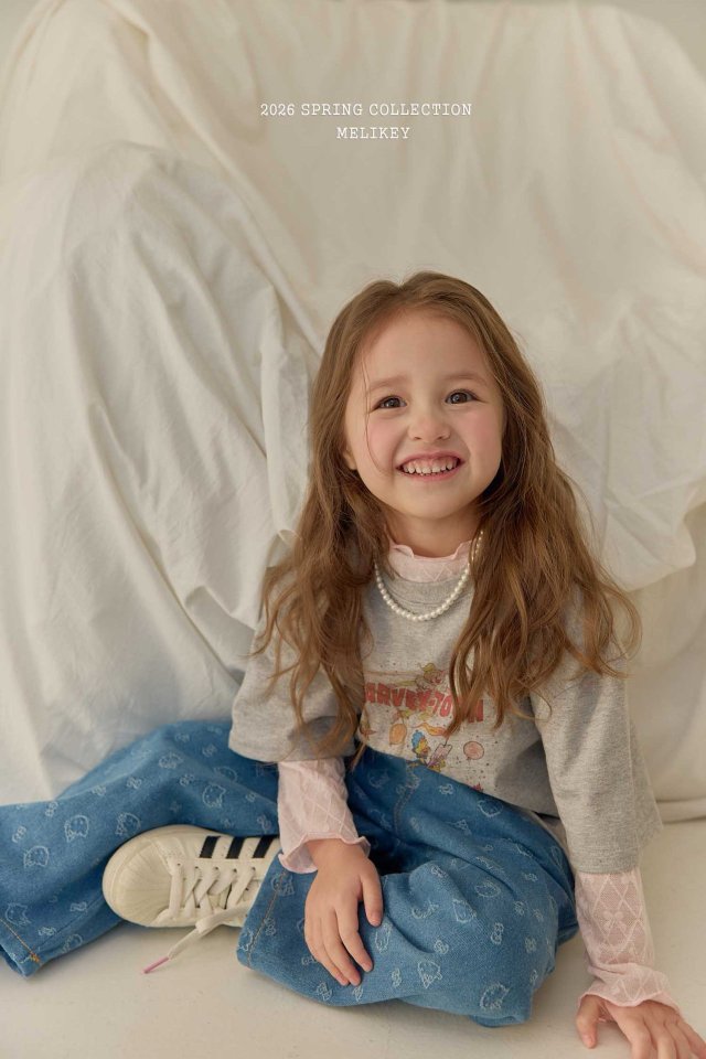 Melikey - Korean Children Fashion - #kidzfashiontrend - Ribbon Mesh Tee - 10