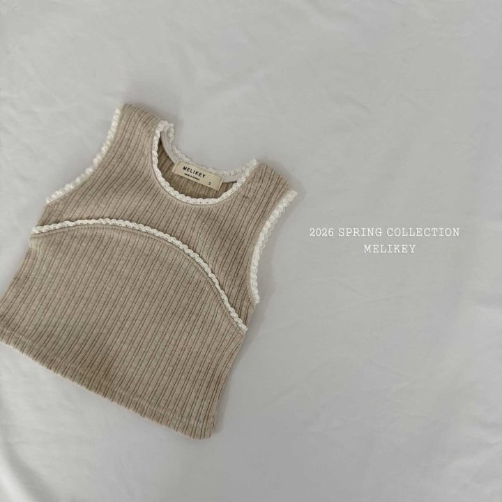 Melikey - Korean Children Fashion - #kidzfashiontrend - Celine Lace Sleeveless Tee - 6