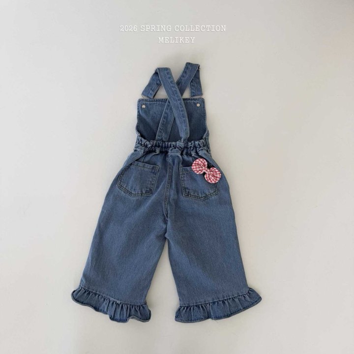 Melikey - Korean Children Fashion - #littlefashionista - Kitty Overalls (Ribbon Set) - 6