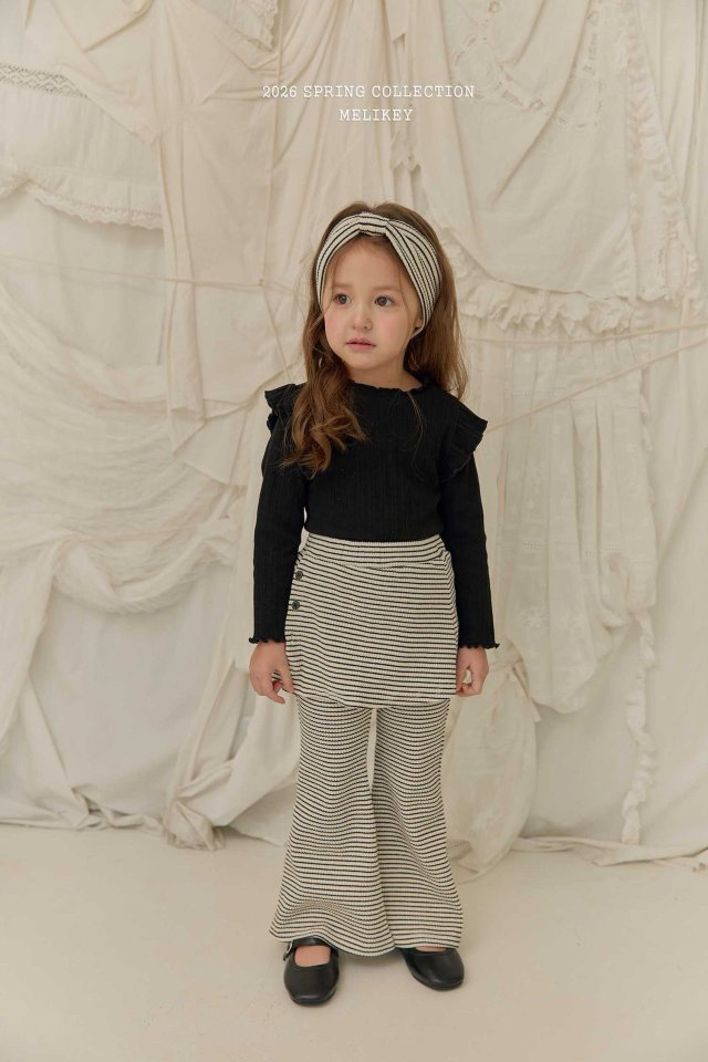 Melikey - Korean Children Fashion - #littlefashionista - Wrap Bootcut Pants - 7