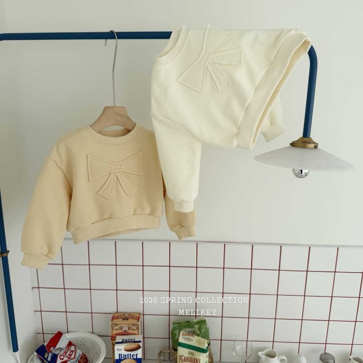 Melikey - Korean Children Fashion - #littlefashionista - Butterfly Ribbon Sweatshirt