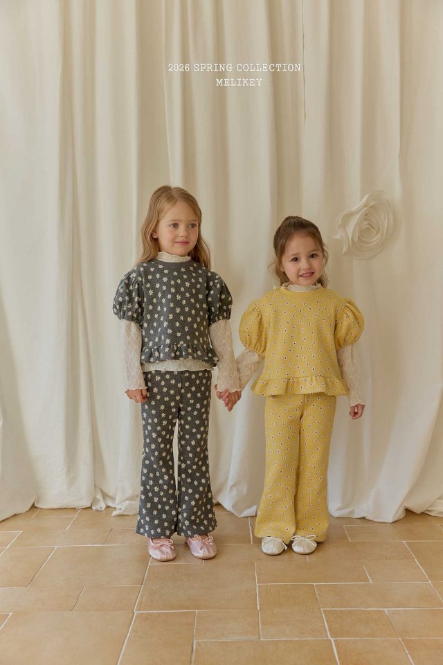 Melikey - Korean Children Fashion - #littlefashionista - Spring Daisy Bootcut Pants - 12