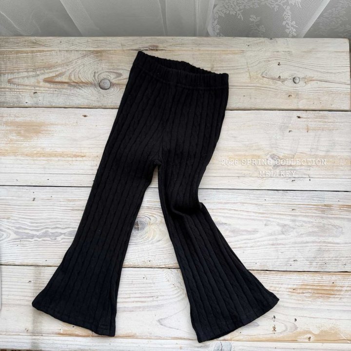 Melikey - Korean Children Fashion - #littlefashionista - Chain Jacquard Bootcut Pants - 5