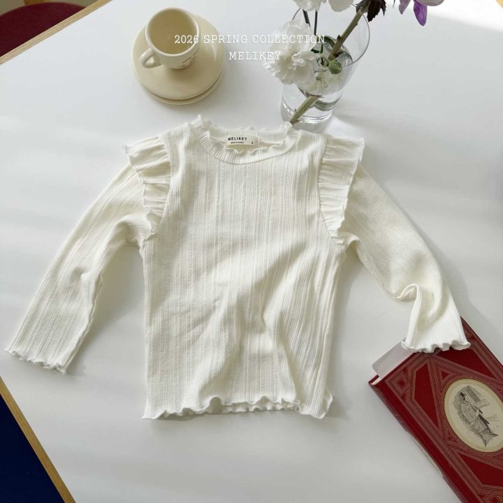 Melikey - Korean Children Fashion - #littlefashionista - Frill Wing Tee - 3