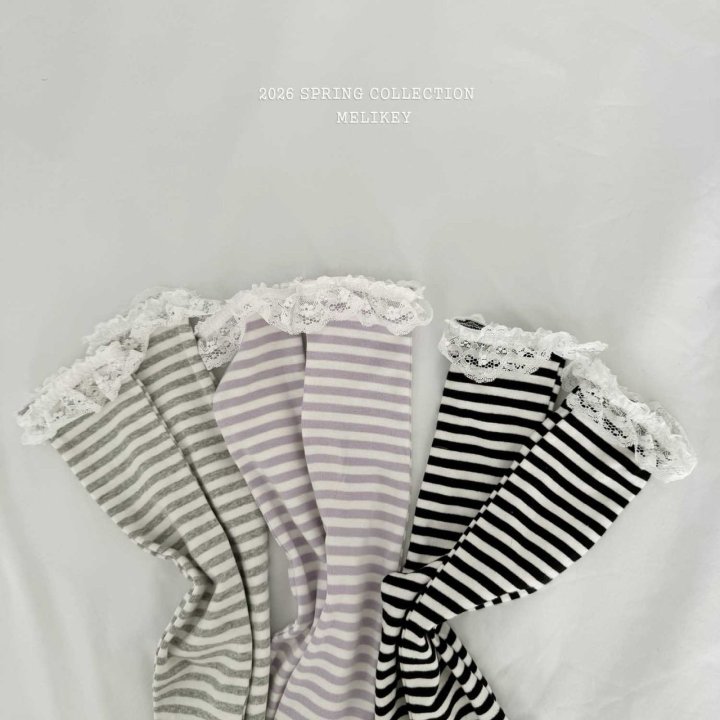 Melikey - Korean Children Fashion - #magicofchildhood - Striped Lace Socks - 3