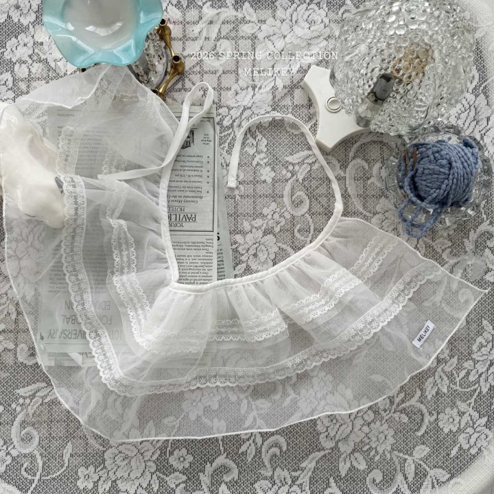 Melikey - Korean Children Fashion - #magicofchildhood - Sheer Lace Apron