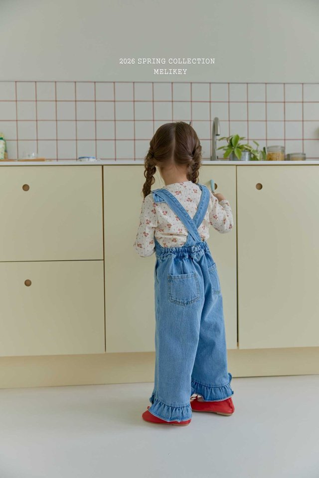 Melikey - Korean Children Fashion - #magicofchildhood - Kitty Overalls (Ribbon Set) - 7